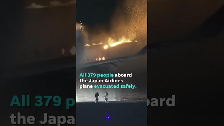 Plane engulfs in flames after deadly collision on airport runway #Shorts