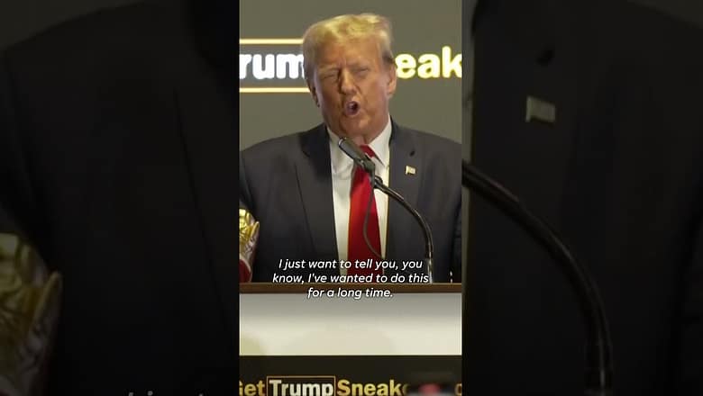 Former President Donald Trump sells $399 gold shoes #Shorts