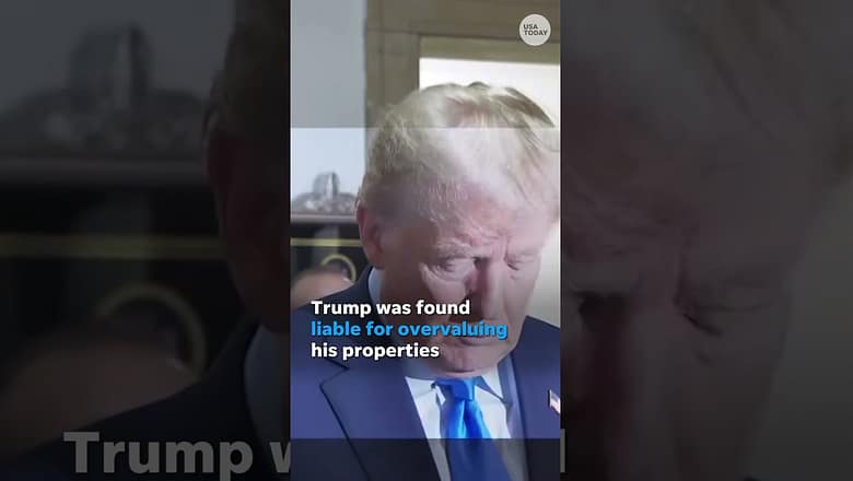 Judges orders Donald Trump to pay over $300 million in damages in real estate fraud case #Shorts