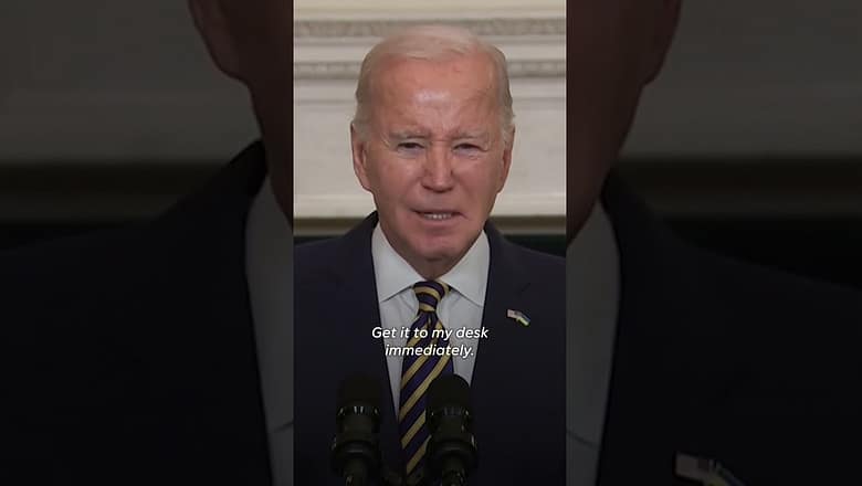 President Biden urges Congress to pass immigration bill, slams Trump for blowing it up #Shorts