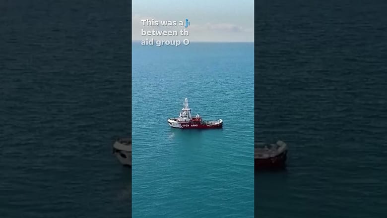 Aid ship reaches Gaza after first successful use of new sea route #Shorts
