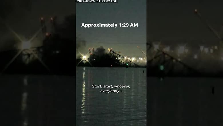Baltimore bridge collapse: ‘The whole bridge just fell down’ #Shorts