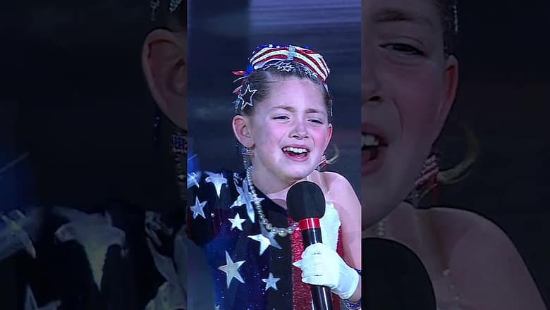 Eight-year-old goes viral for passionate national anthem performance #Shorts