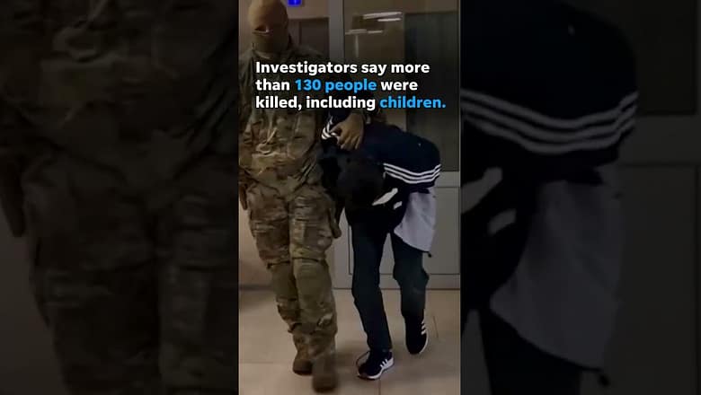 Moscow concert shooting suspects escorted to Russian authorities #Shorts