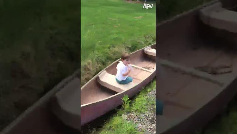 Pull. pull. pull your boat… ?? #shorts #fail #funny #boat #kid