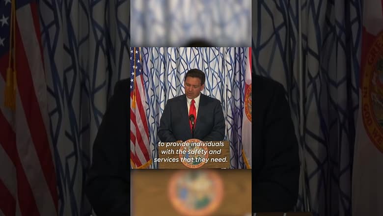 Ron DeSantis signs bill prohibiting homeless camps across Florida #Shorts