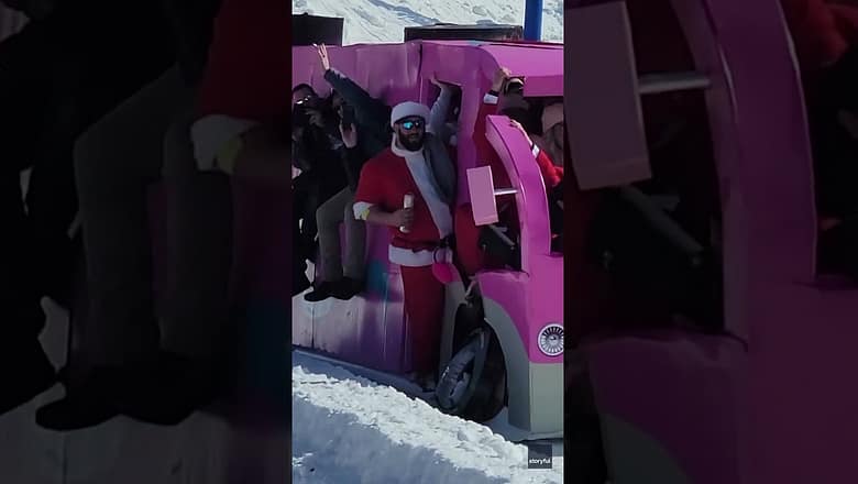 Stanley Cup, Barbie car, fighter jet hit the slopes in competition  #Shorts
