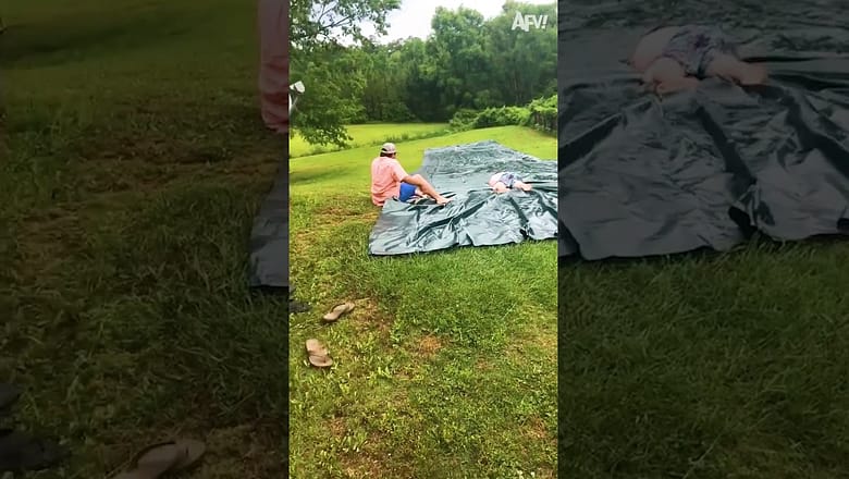 There’s a lot of slipping but not a lot of sliding… ? #Funny #Fail #slide #shorts