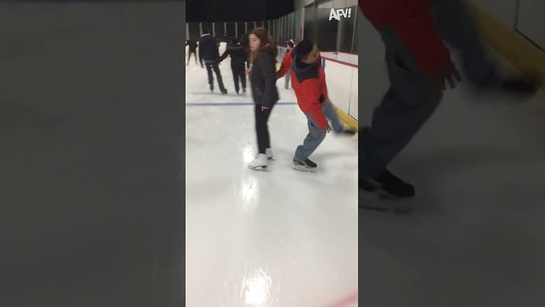 A superb side slide? #shorts #fail #IceSkating #Slip #afvfam #funny #comedy