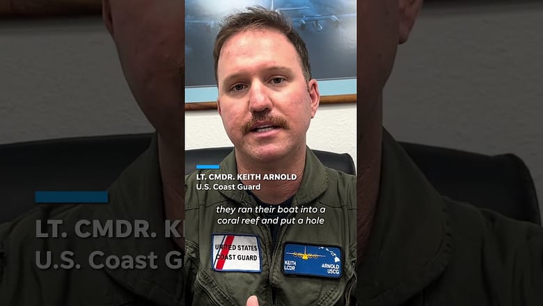 Coast Guard, Navy rescue 3 stranded men after palm leaf ‘HELP’ sign spotted #Shorts