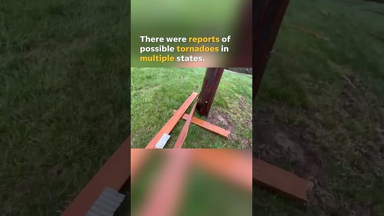 Several states see storm damage, millions under severe storm watch #Shorts