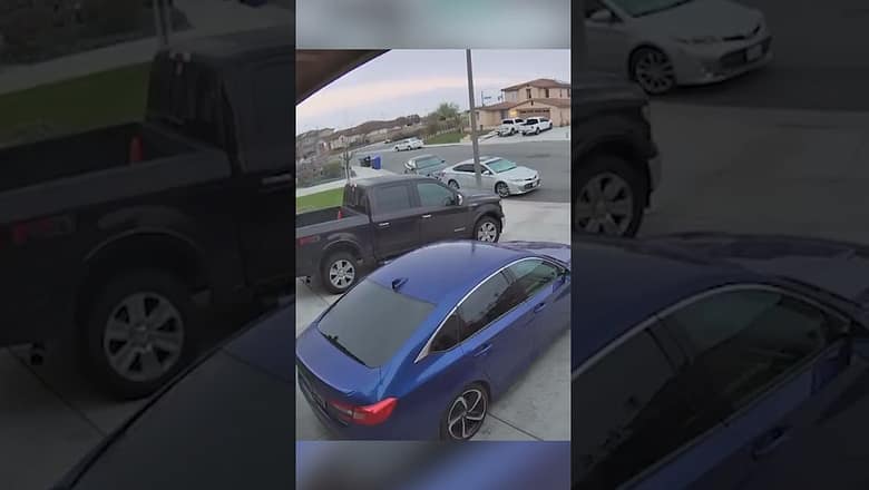 Speeding car crashes into residential garage leaving driver injured #Shorts