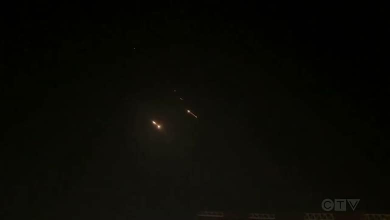 View of drones being intercepted over Jerusalem | Drone attack in Israel