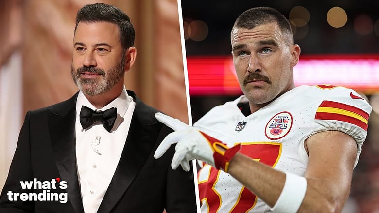 Jimmy Kimmel Calls Travis Kelce Taylor Swift’s ‘Broke Boyfriend’