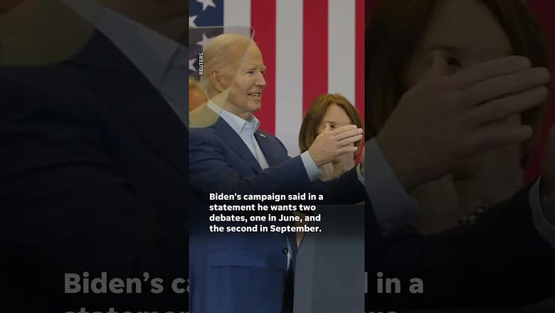 Joe Biden challenges Donald Trump to two debates #Shorts