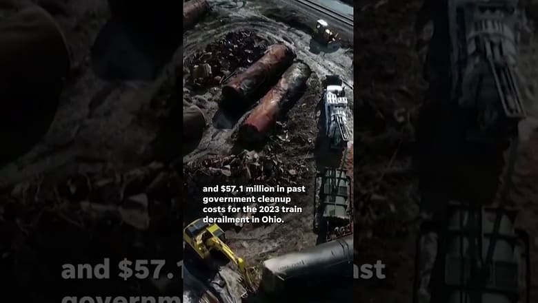 Norfolk Southern settles Ohio train derailment lawsuit for $310M #Shorts