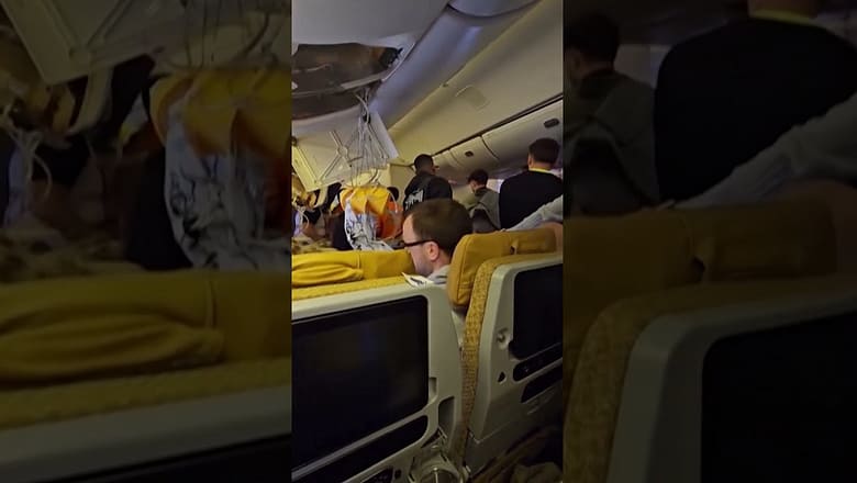 One dead after Singapore Airline flight hits severe turbulence #Shorts