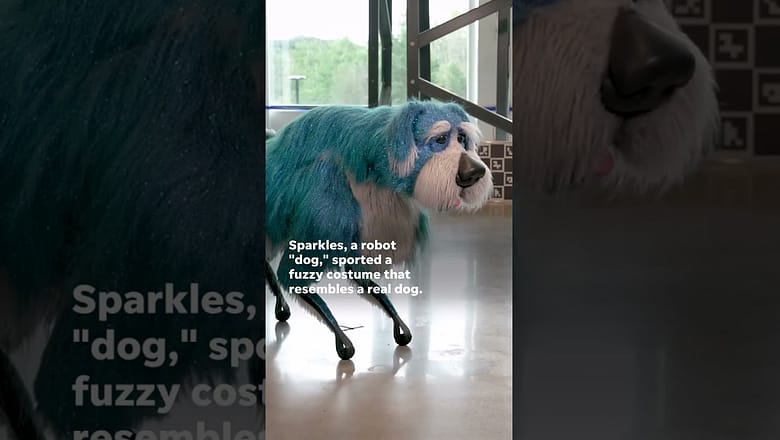 Sparkly costume given to ‘Spot’ robot dog by Boston Dynamics #Shorts