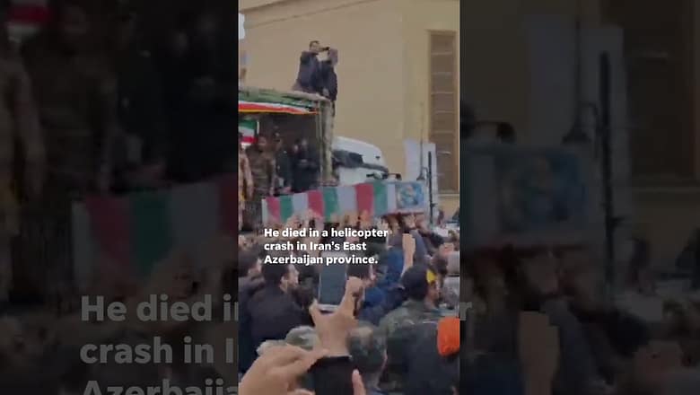 Thousands line Iran city street to mourn President Ebrahim Raisi #Shorts