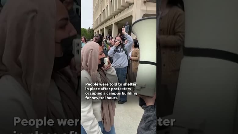 UC Irvine calls on law enforcement to shut down pro-Palestinian protest #Shorts