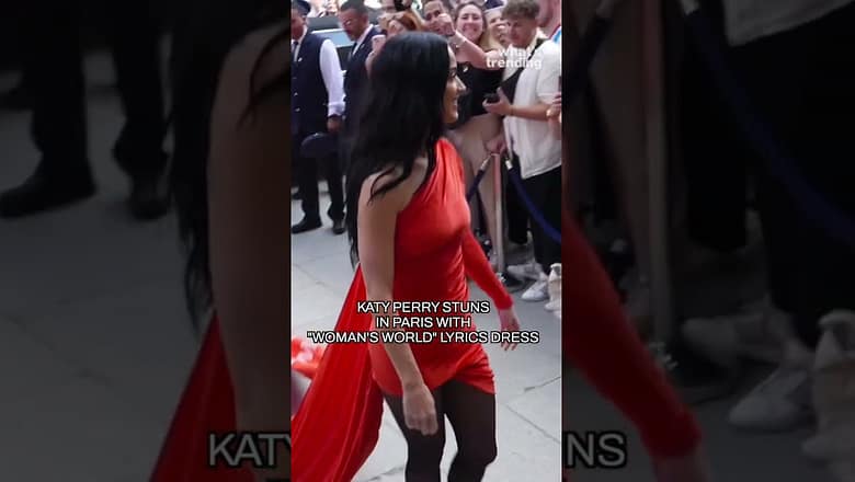 Katy Perry STUNS in “Woman’s World” Lyrics Dress in Paris