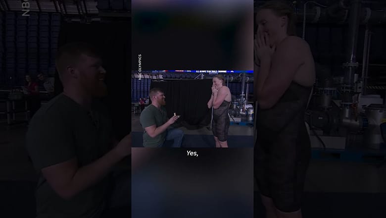 Lilly King gets engaged at Team USA Olympic swim trials #Shorts