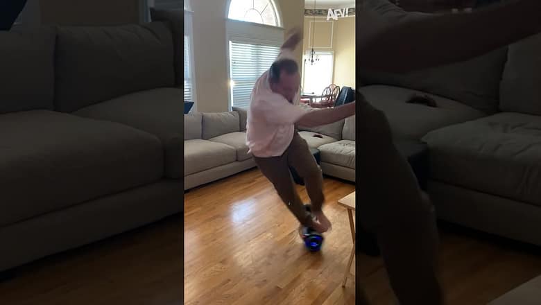 New toys, new laughs ๐น๐ #shorts #hoverboard #fail #laugh #afv