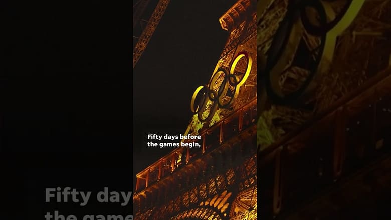 The Eiffel Tower gets an upgrade for the 2024 Paris Summer Olympics #Shorts