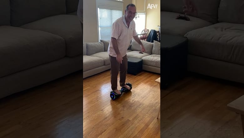 Too many spins πΉπ #shorts #hoverboard #dad #fail #fun #afv