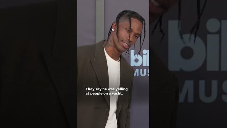 Travis Scott arrested for disorderly intoxication at Miami marina #Shorts