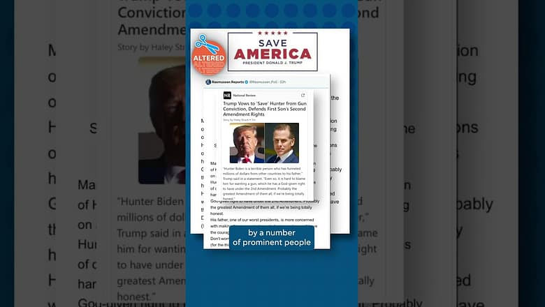Trump did not say he would ‘save’ Hunter Biden after gun conviction #Shorts