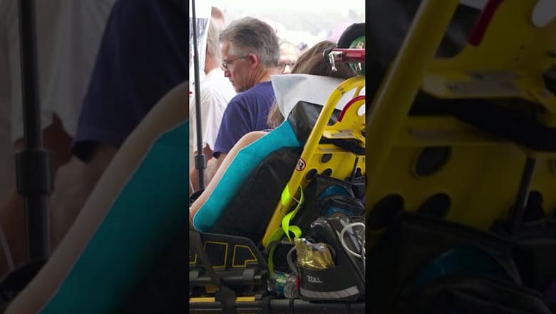 Trump supporters taken to hospital as ‘precaution’ due to extreme heat #Shorts
