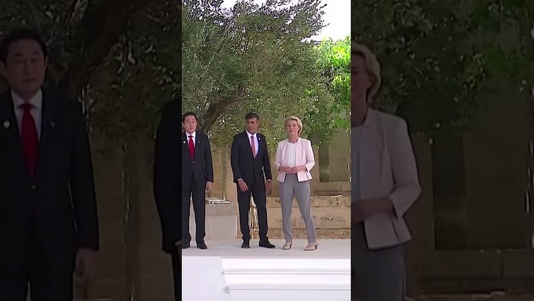 World leaders gather as Italy’s Giorgia Meloni opens G7 summit #Shorts