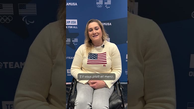 Paris 2024 Paralympian translates helpful French words and phrases #Shorts