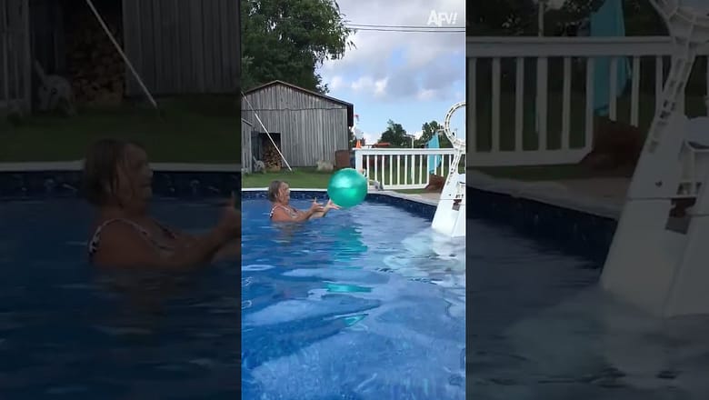 Dogs are getting more intelligent by the day 🐶 #shorts #pool #ball #dog #funny