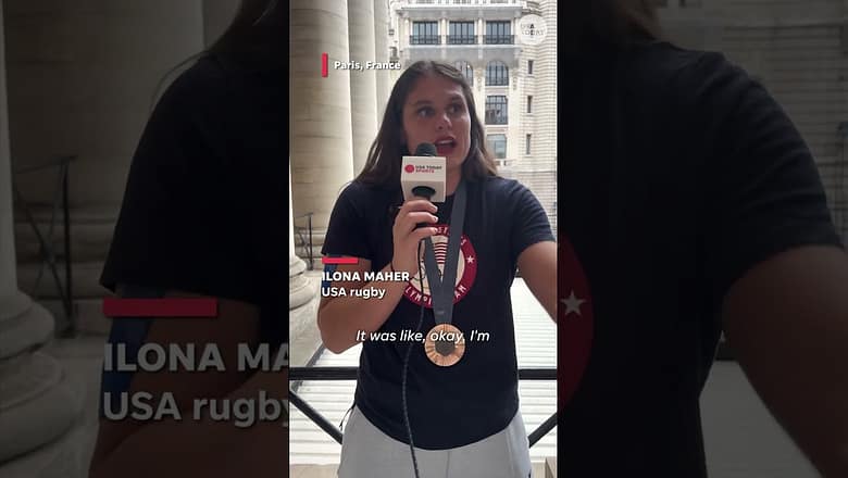 Ilona Maher goes viral: Effortlessly pushes opponent away in epic rugby match #Shorts