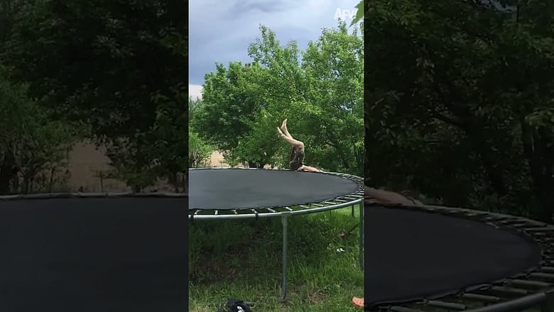 It was definitely the trampoline’s fault 🤸♂️ #shorts #trampoline #fail #humor