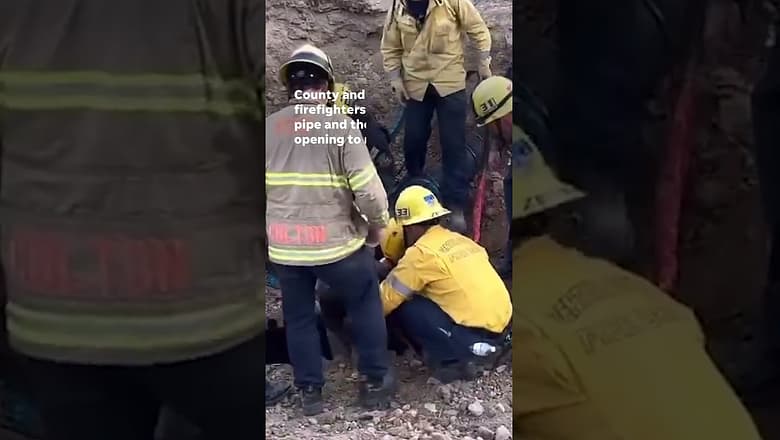 Man rescued from drain pipe in Ventura County, California #Shorts