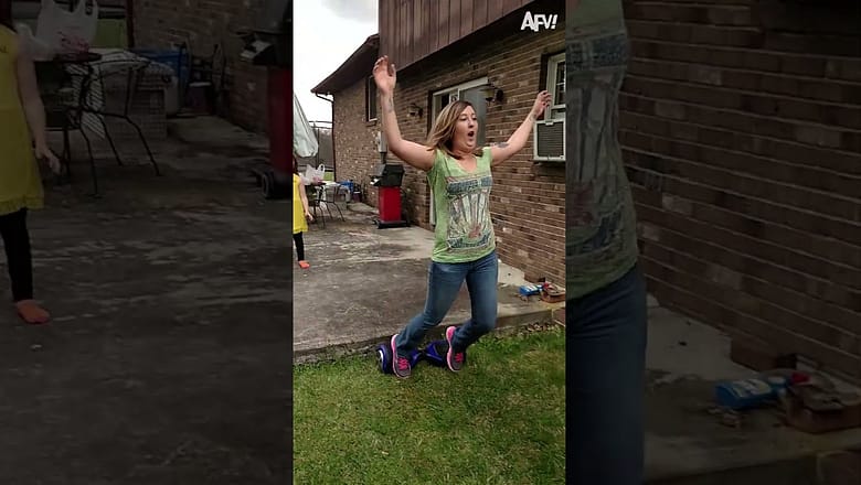 No one said hoverboards were easy ๐ #shorts #hoverboard #fail #funny
