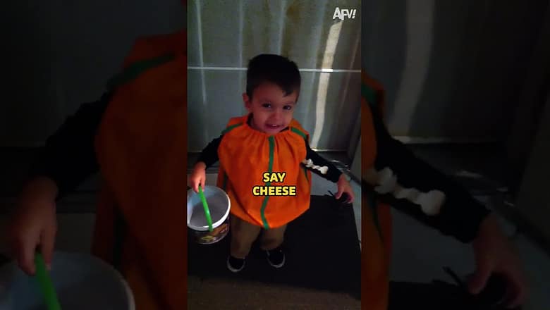 He takes Halloween seriously ๐คฃ #afv #halloween