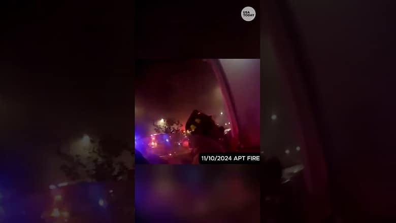 Texas toddler rescued from burning apartment building #Shorts