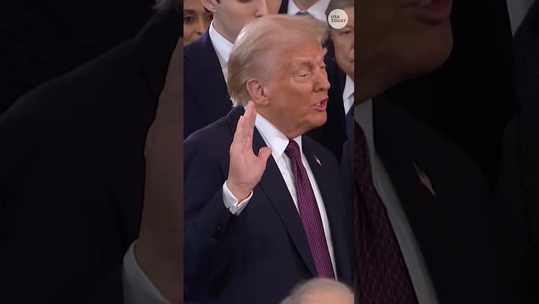 Watch: Donald Trump sworn in as the 47th president of the United States #Shorts