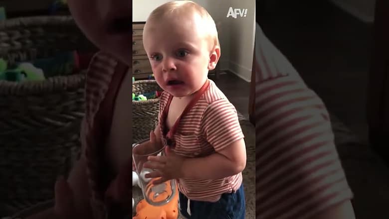 That’s one way to wake yourself up π #afv #funny #shorts