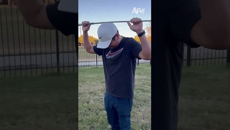 Could have at least yelled “FORE” ποΈββοΈ #afv #golf #fail #shorts