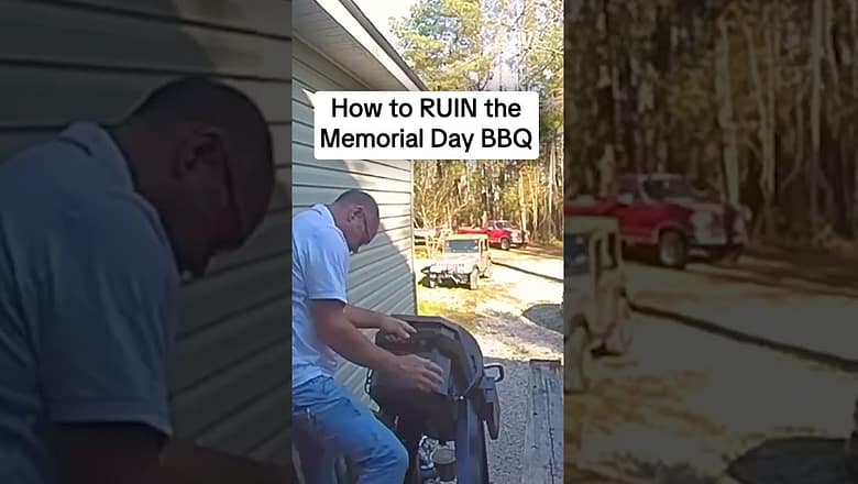 His family will grill him on that later π¬ #afv #memorialday #caughtoncamera #shorts