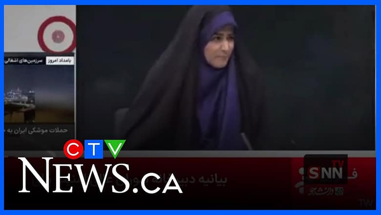 Iranian news anchor rushes off camera after station says it was hit by an Israeli airstrike