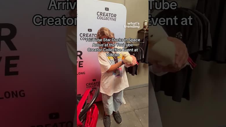 YouTube Stars Ducks in Space Arrive at the YouTube Creator Collective Event at Vidcon 🐥😅
