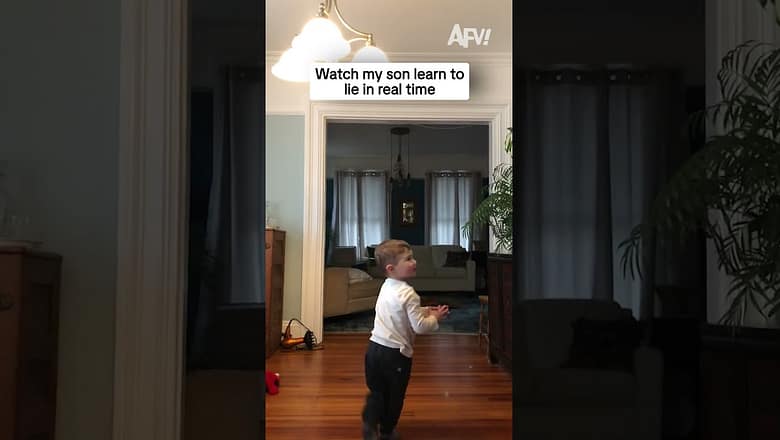 Watch my son learn to lie in real time