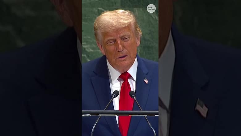 Donald Trump, first lady get stuck on escalator at the UN #Shorts