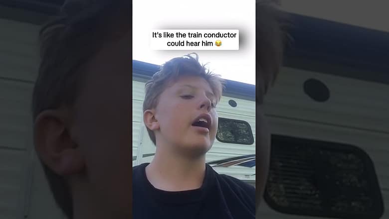 It’s like the train conductor could hear him 😂